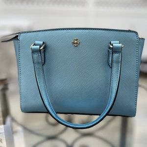 TORY BURCH EMERSON MINI HANDBAG Blue Aquamarine